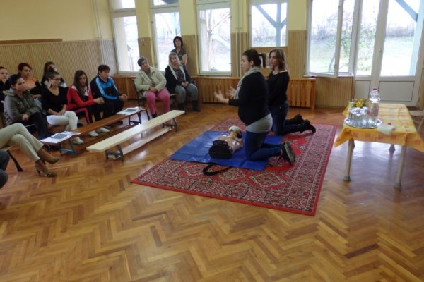Egészségügyi főiskolások előadása